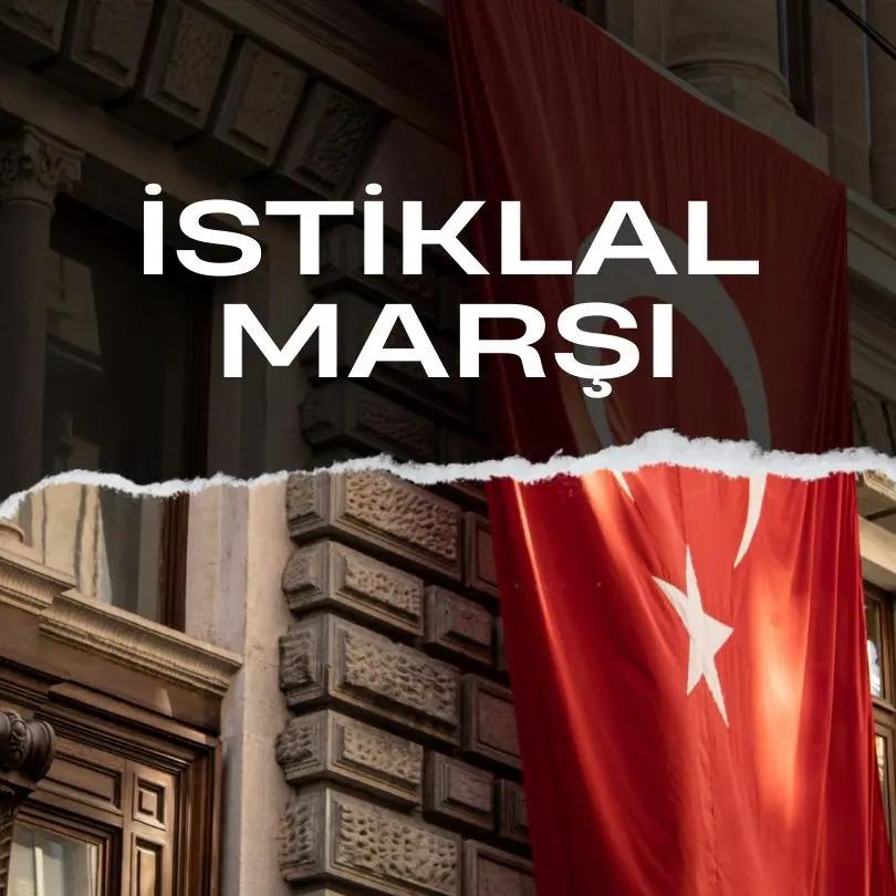 Kırmızı Beyaz Tipografik 12 Mart İstiklal Marşı'nın Kabulü Instagram Gönderisi