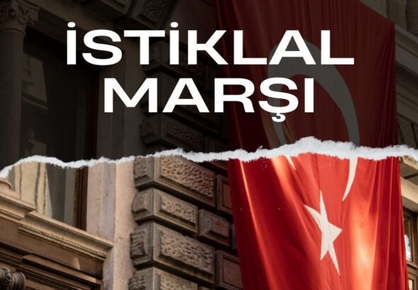 Kırmızı Beyaz Tipografik 12 Mart İstiklal Marşı'nın Kabulü Instagram Gönderisi
