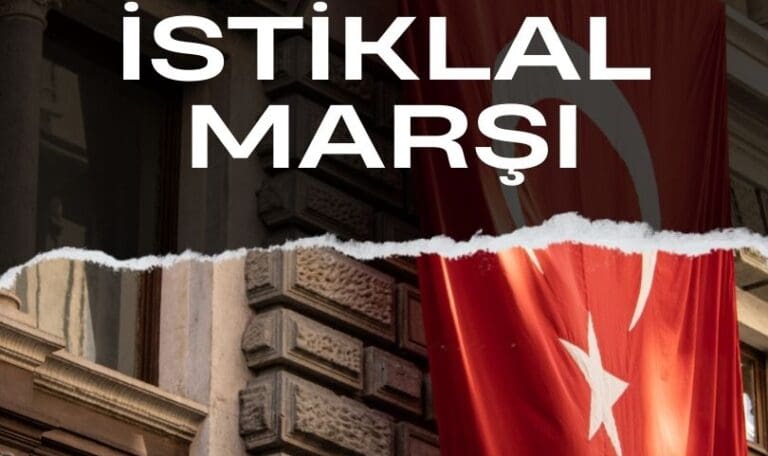 Kırmızı Beyaz Tipografik 12 Mart İstiklal Marşı'nın Kabulü Instagram Gönderisi