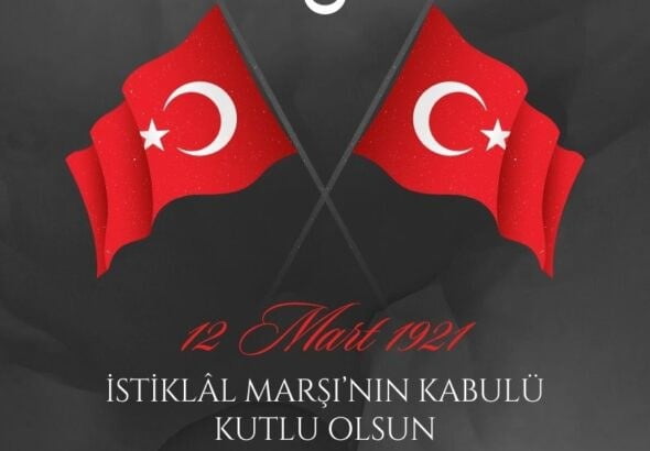 Siyah Kırmızı Şık Modern İstiklal Marşı’nın Kabulü Instagram Gönderisi