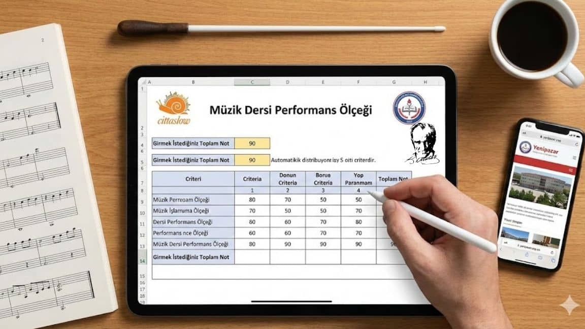 müzik performans takip çizelgesi